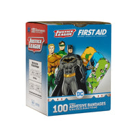 Justice League™ Adhesive Bandages, Sterile, Batman, Green Lantern, and Aquaman, 3/4" x 3"