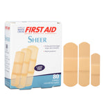 Sheer Adhesive Strips, Sterile, Assorted, Bulk