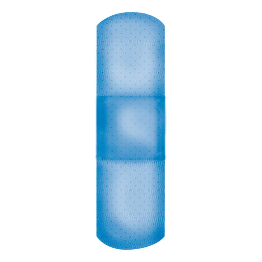 Lightweight Blue Metal Detectable Sterile Adhesive Strips 1-1/2" x 3" Knuckle Bulk Singles