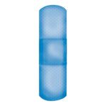 Lightweight Blue Metal Detectable Sterile Adhesive Strips 1-1/2" x 3" Knuckle Bulk Singles