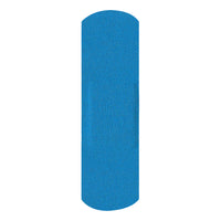 Non-Metal Lightweight Fabric Adhesive Bandages 1" x 3", Blue
