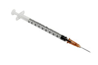 1mL luer slip x 25G x 1" Needle & Syringe combo