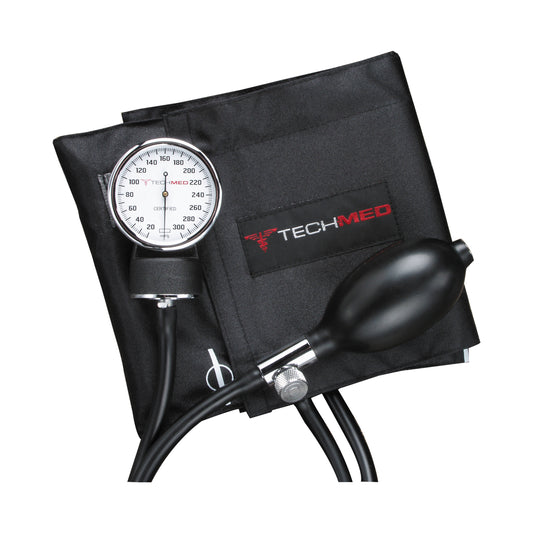 Deluxe Sphygmomanometer, Black Nylon, Large Adult