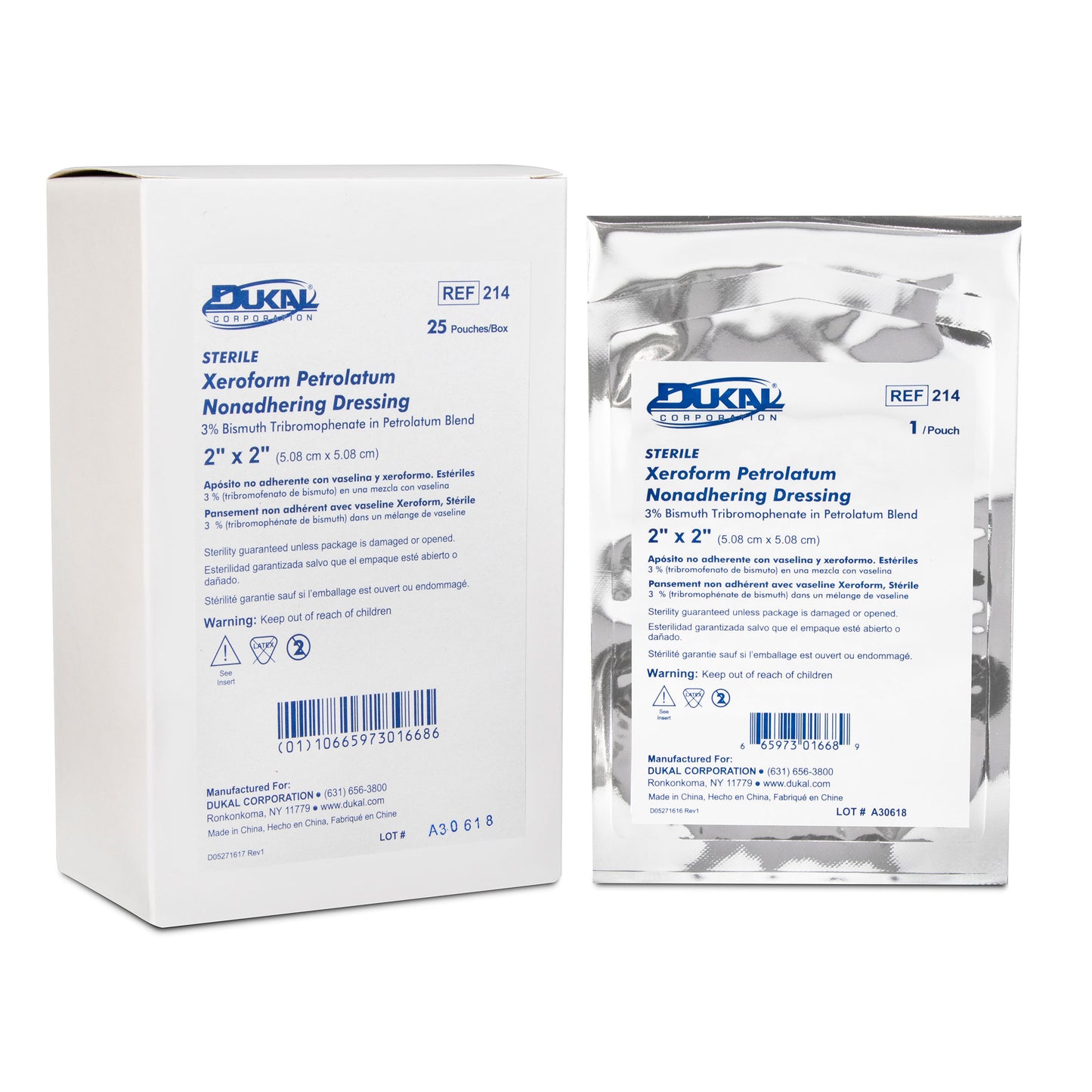 Dukal - Xeroform Dressing, 2" x 2"