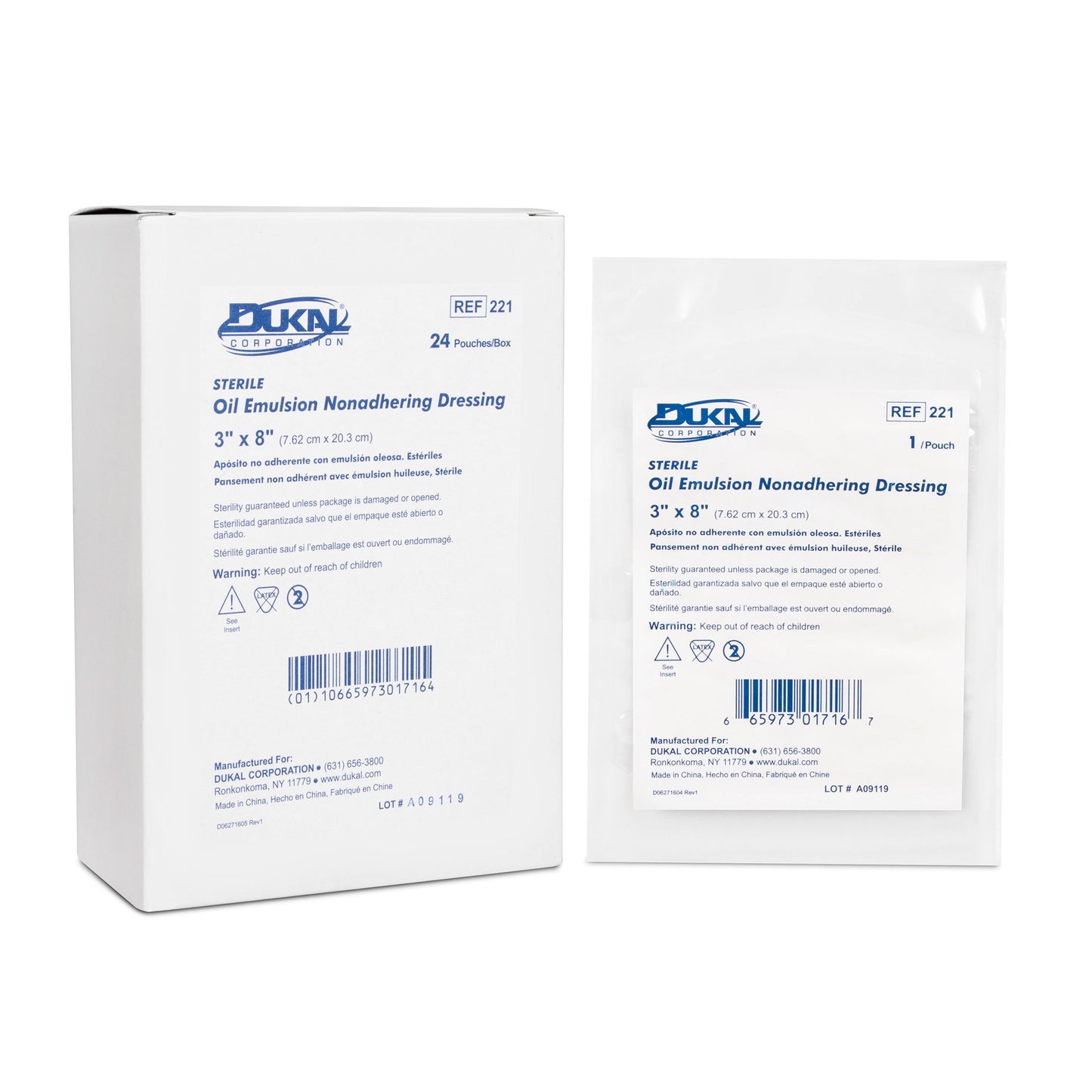 Oil Emulsion Dressing, 3" x 8"