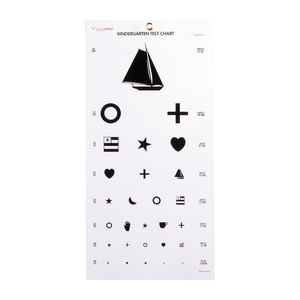 Plastic Eye Test Chart, Kindergarten