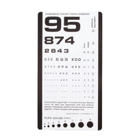 Pocket Eye Test Chart, Plastic