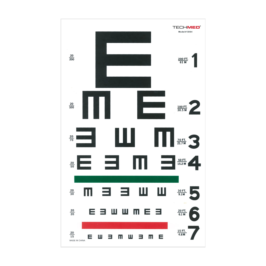 Illuminated Snellen Eye Chart, 20 ft – GoBioMed