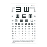 Illuminated Tumbling-E Eye Chart, 10 ft