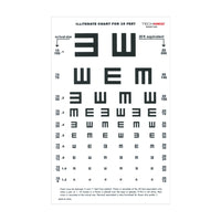 Illuminated Tumbling-E Eye Chart, 10 ft