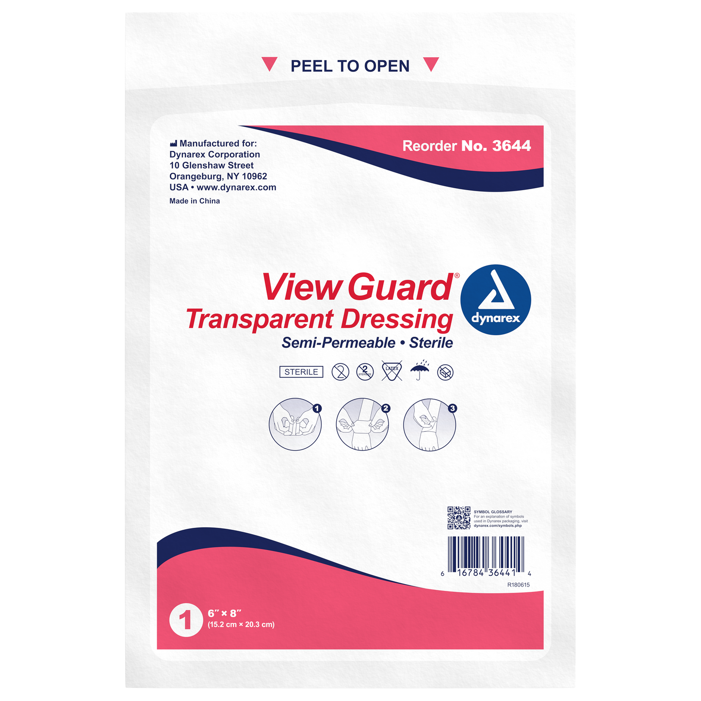 View Guard Transparent Dressings Sterile 6" x 8"