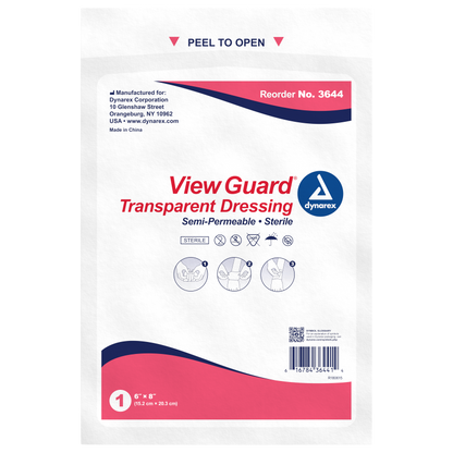 View Guard Transparent Dressings Sterile 6" x 8"