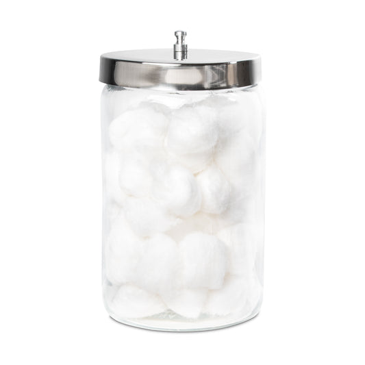 Glass Sundry Jar, Unlabeled, SS Lid