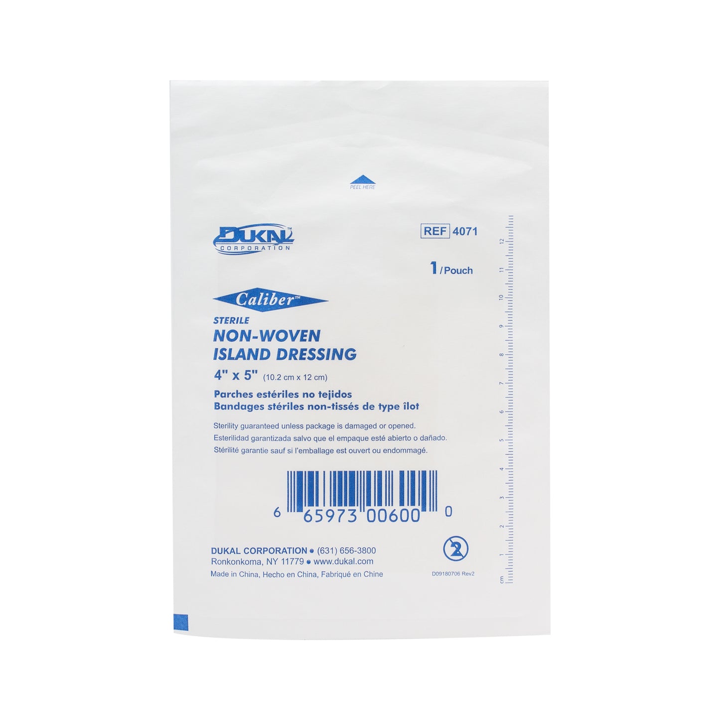 Sterile, Non-Woven Island Dressing 4" x 5"