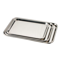 Stainless Steel Instrument Tray Flat 15-1/8" x 10-1/2" x 5/8"