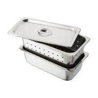 Stainless Steel Instrument Tray, no cover 12-1/2" x 7" x 4"