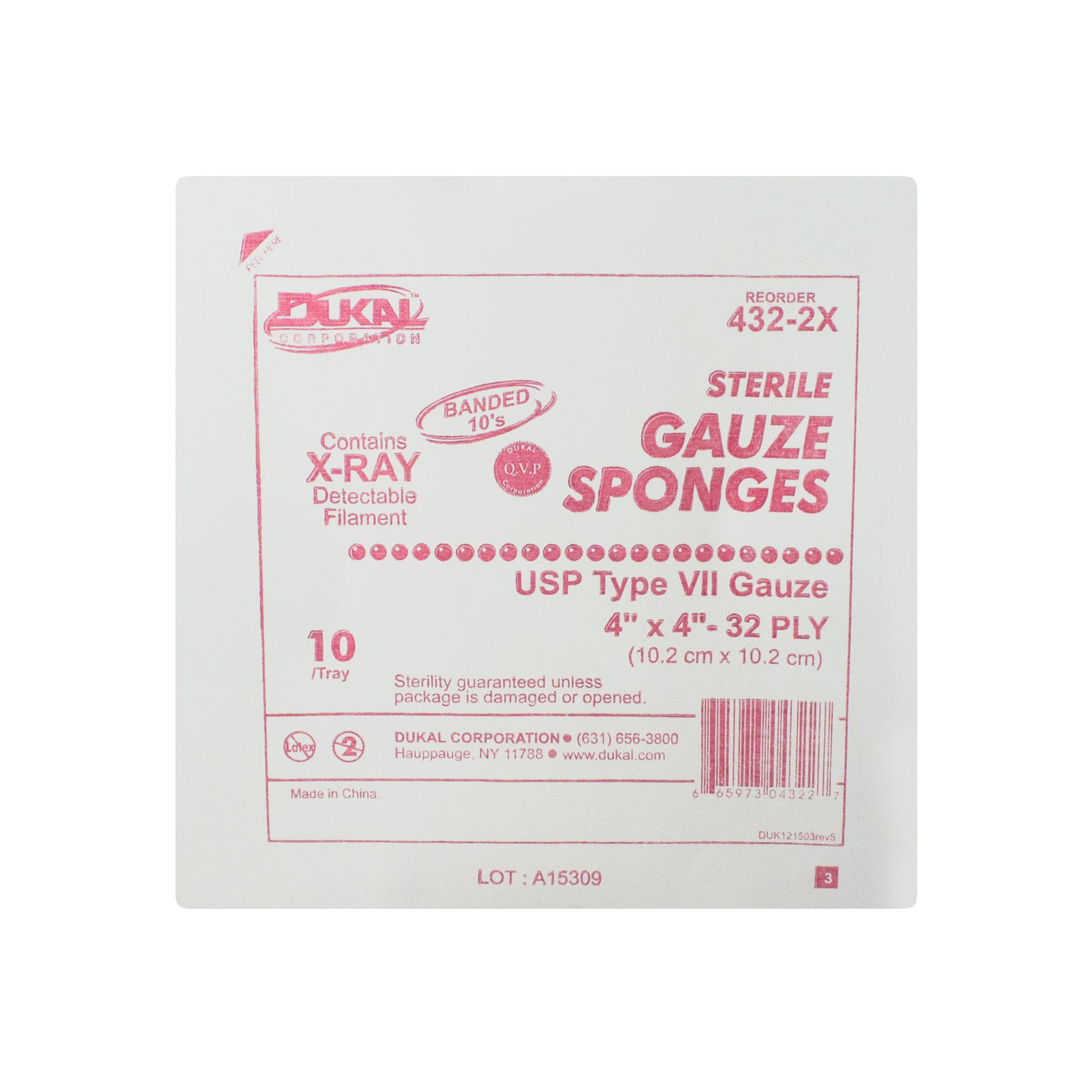 Sterile, Gauze, X-Ray Detectable, 4