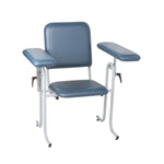 Tech-Med - Blood Draw Chair Blue Straight Arm