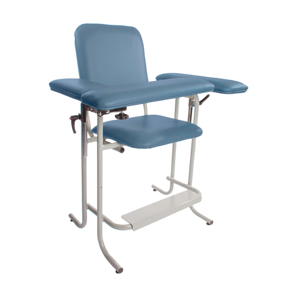 Tech-Med - Blood Draw Chair, Tall, Blue, Flip Arm