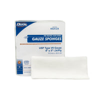 Non-Sterile, Gauze, X-Ray Detectable, 8" x 4", 24-ply