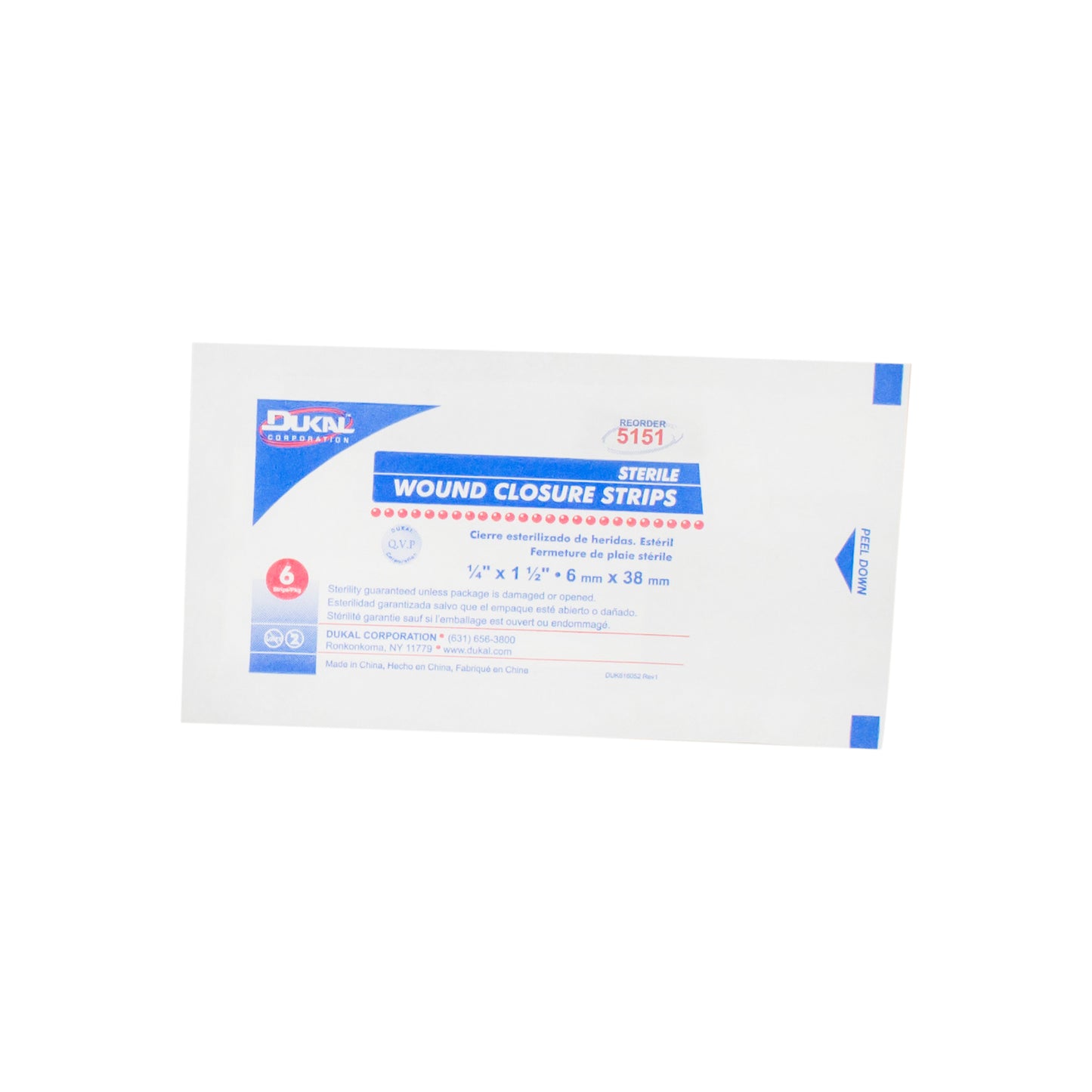 Sterile, Wound Closure Strips, 1/4" x 3"