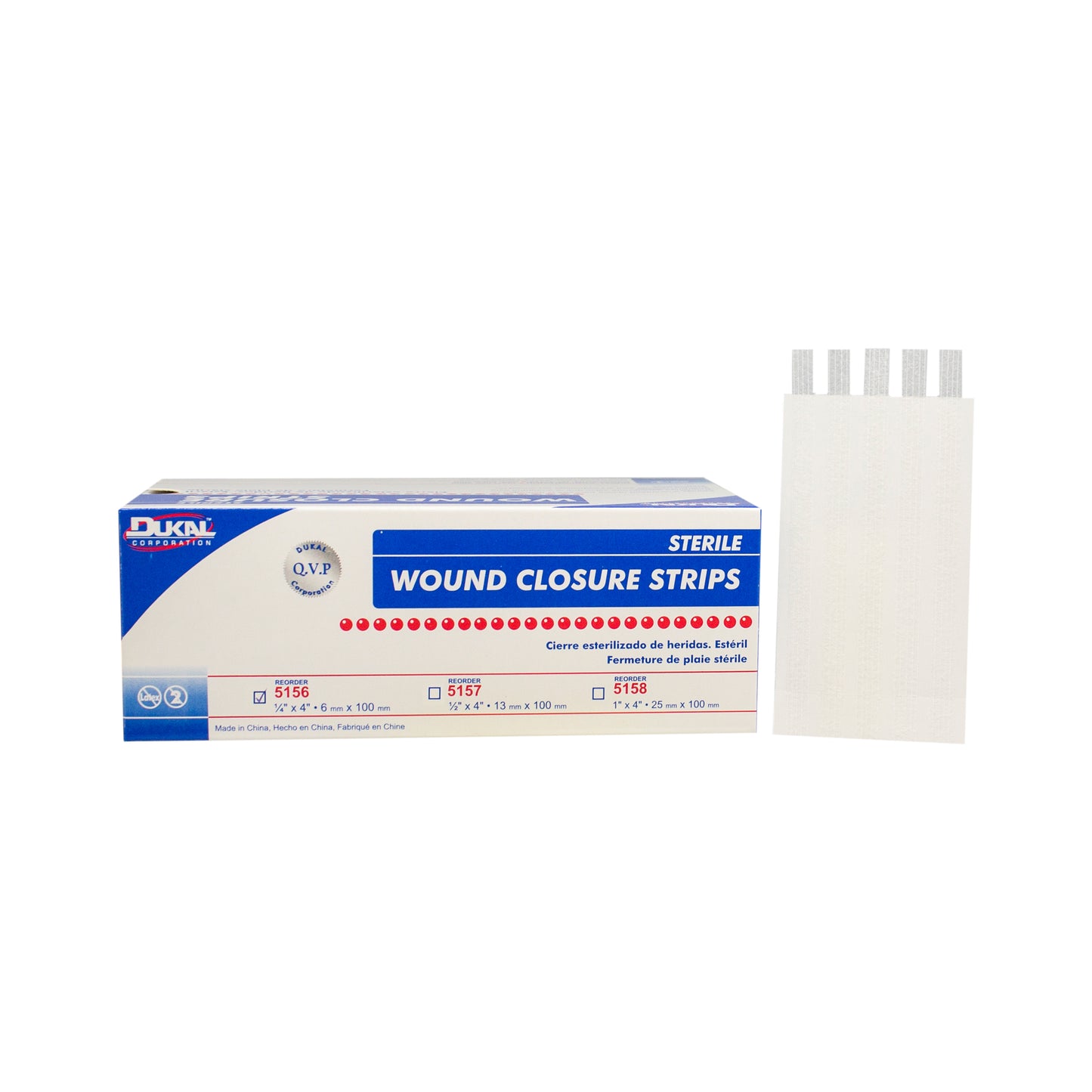 Sterile, Wound Closure Strips, 1/4" x 4"