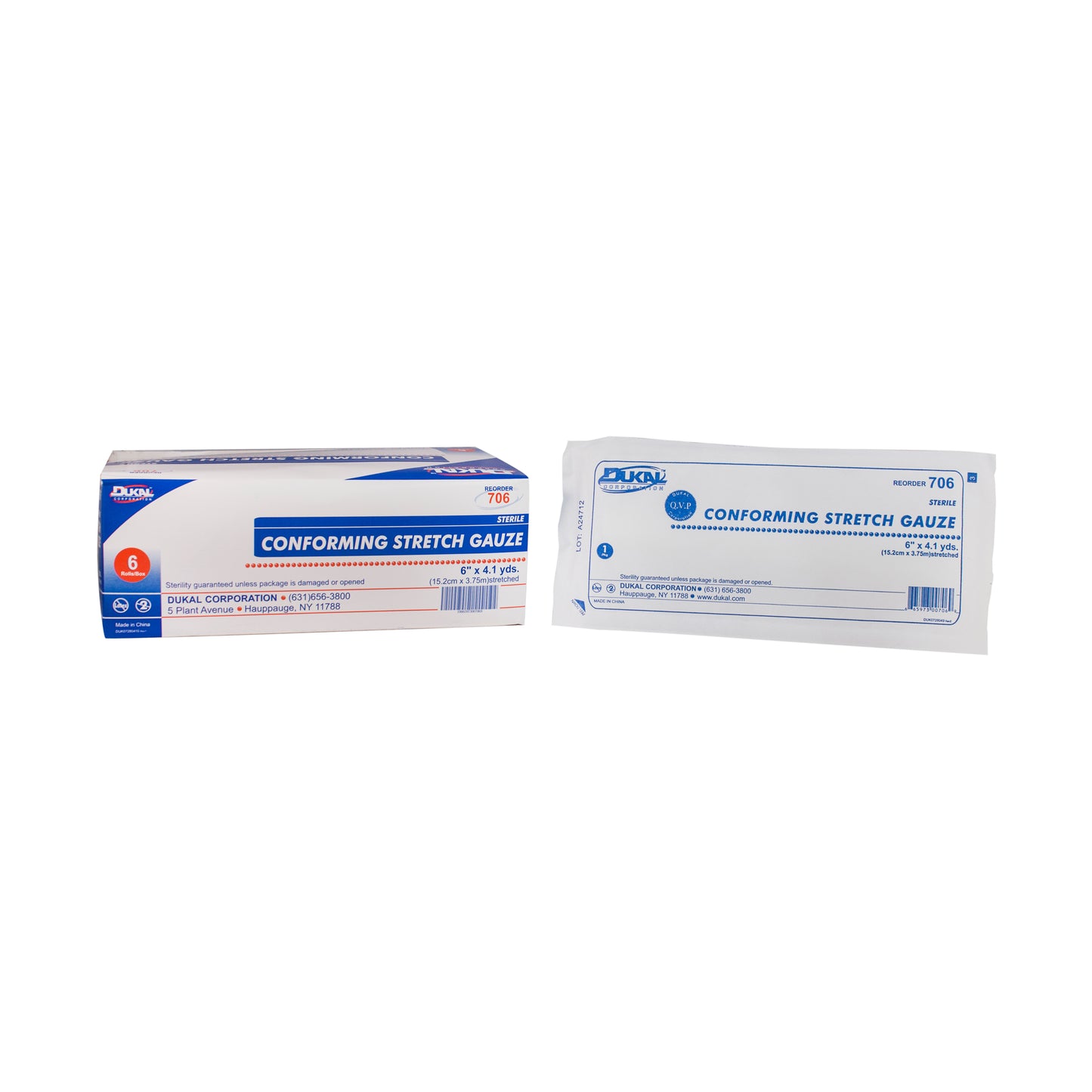 Sterile, Conforming Gauze, 6"