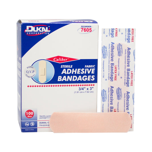Flexible Fabric Bandage Strips, 3/4" x 3"