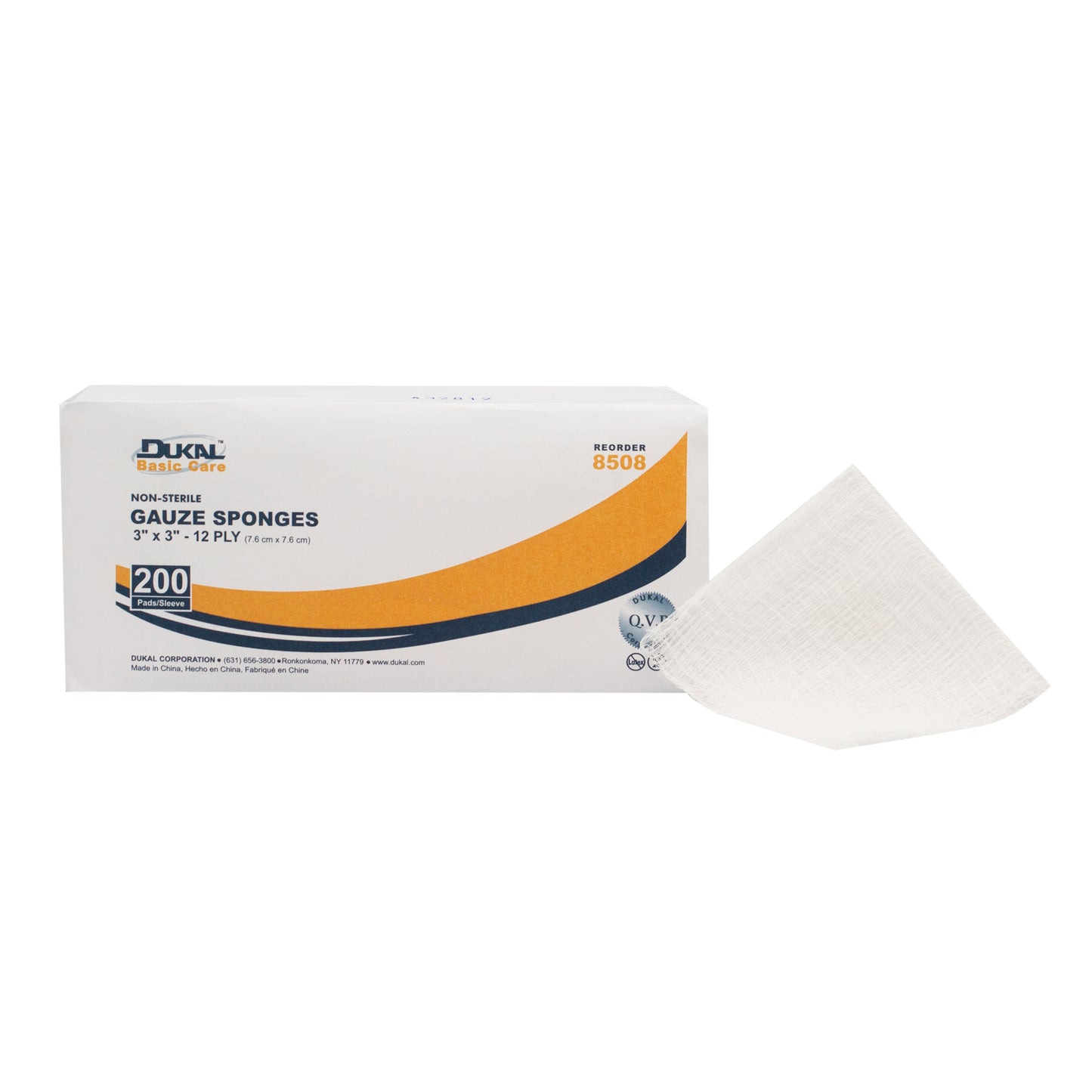 Non-Sterile, Basic Care Gauze Sponge, 3" x 3", 12-ply