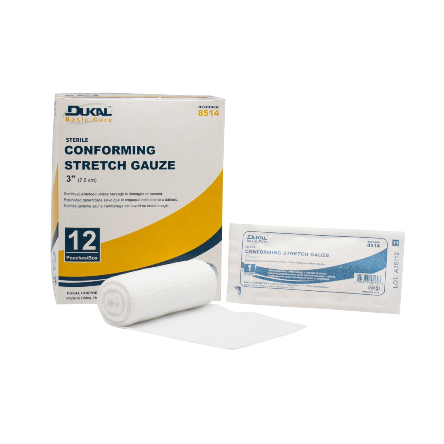 Sterile, Basic Conforming Stretch Gauze 3"