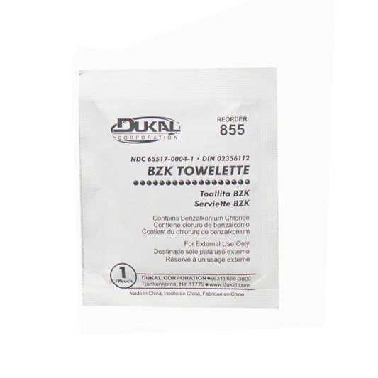 Dukal - BZK Towelette, 5" x 8" , BULK