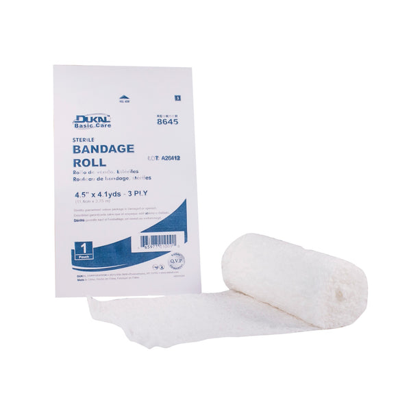 Sterile, Basic Care Bandage Roll, 4.5" x 4.1yds, 3-ply