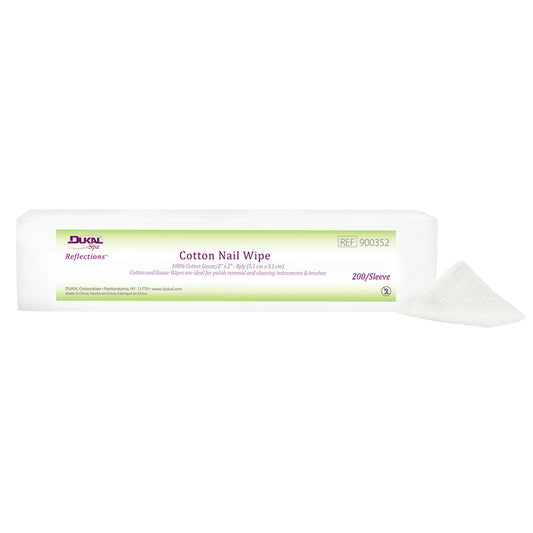 Dukal Reflections™ Cotton Filled Nail Wipes, 2" x 2", 8ply