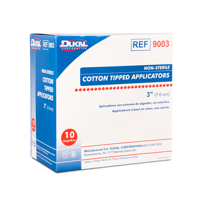 Non-Sterile, Cotton Tipped Applicators - 3"
