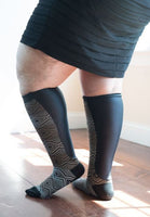 XPANDASOX Geometric Knee High Socks