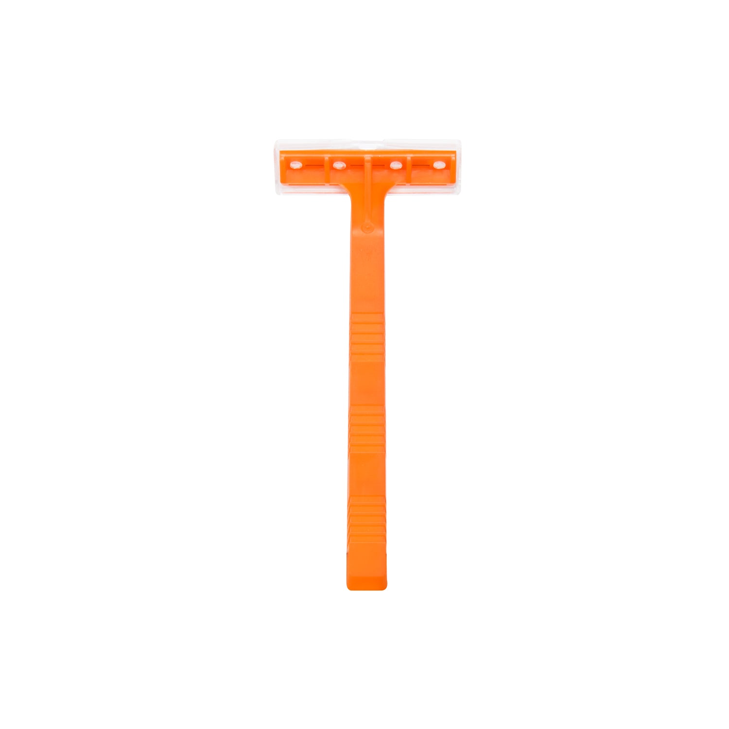 DawnMist® Razor, Single-Edge, Orange handle w/clear plastic guard ...