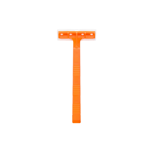 DawnMist® Razor, Single-Edge, Orange handle w/clear plastic guard
