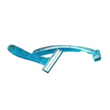 DawnMist® Triple Play® Razor , 3 Micro-Edge Blades, Lubricating Strip, and Pivoting Head- Teal with clear plastic guard