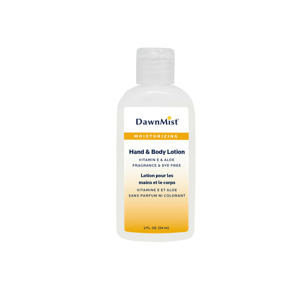 DawnMist® Fragrance Free Hand & Body Lotion, 2 oz bottle w/ dispensing cap