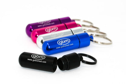 GBM - Med Secure Pill Keychain with Locking Carabiner