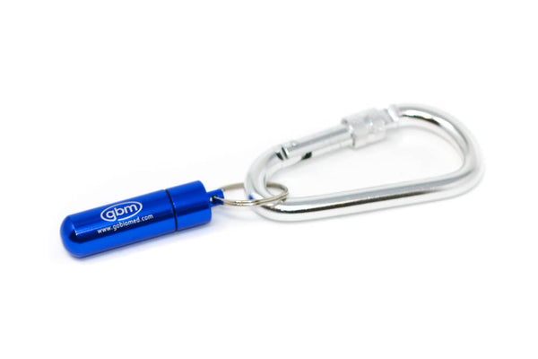 GBM - Med Secure Pill Keychain with Locking Carabiner