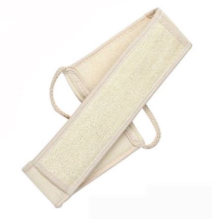 GBM Asheva Natural Loofah Strap, Exfoliating Back Scrubber