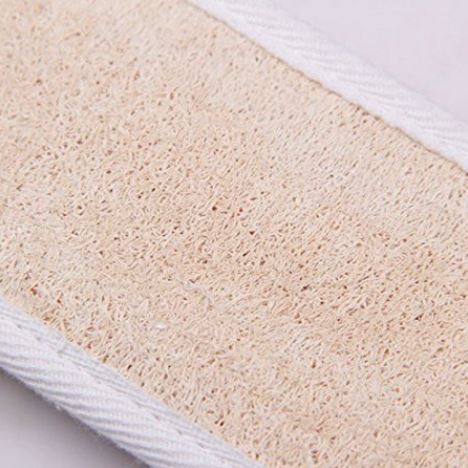 GBM Asheva Natural Loofah Strap, Exfoliating Back Scrubber