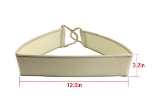 GBM Asheva Natural Loofah Strap, Exfoliating Back Scrubber