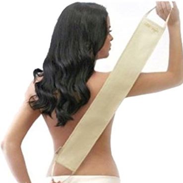 GBM Asheva Natural Loofah Strap, Exfoliating Back Scrubber