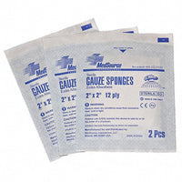 MedSource - 12 ply Sterile Gauze, Packed in 2s