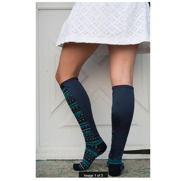XPANDASOX Symbolic Stripe Knee High Socks