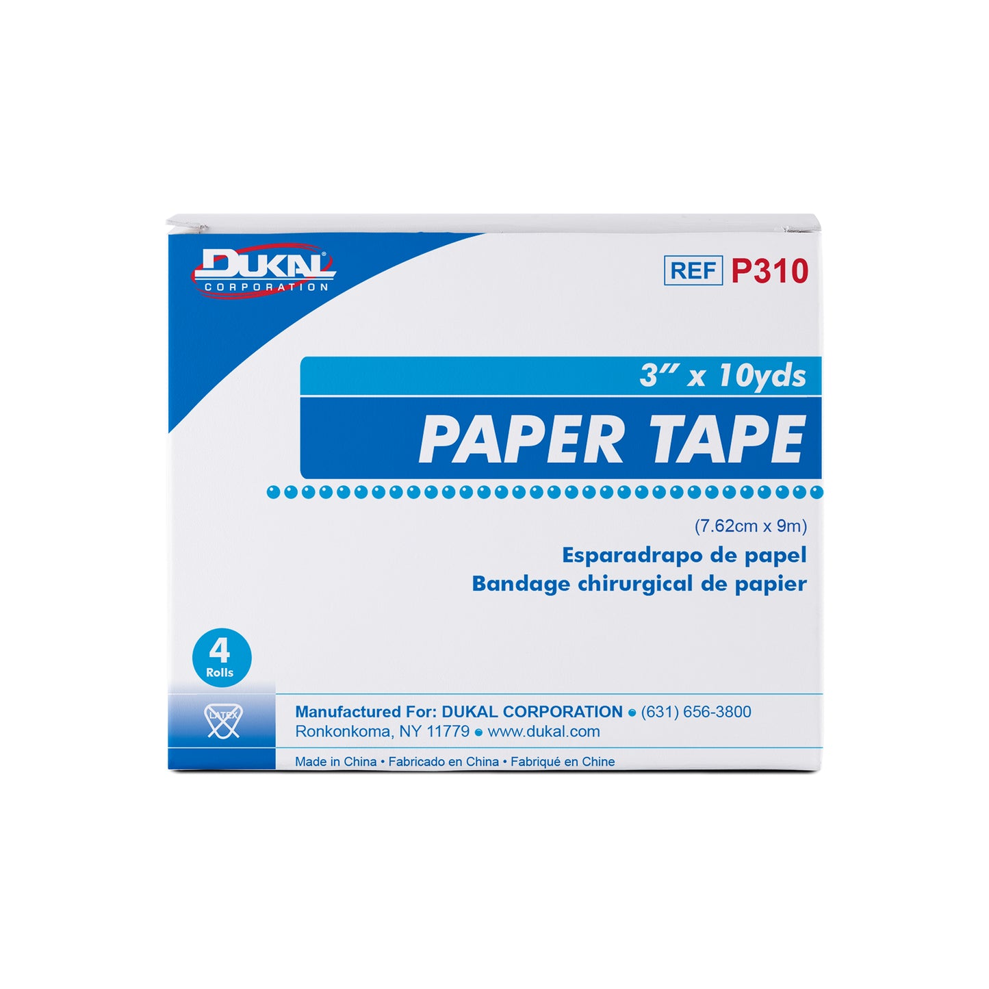 Dukal - Paper Tape, 3" x 10yds