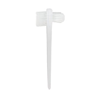DawnMist® Toothbrush, Denture Brush, Two-Sided Clear Polypropylene Bristles, Clear Handle