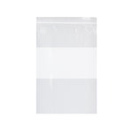 Dawn Mist - Clear Zip Re-closable Bags w/ White Block, 2mil